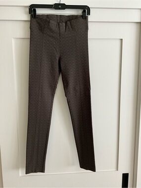 Women's Textured Brown Stretch Leggings